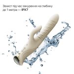 Смарт пульсатор-кролик с вибрацией Zalo Mose 2 Ivory подогрев до 42 °C, кристалл Swarovski
