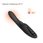 Смарт-вибратор Zalo Ares Obsidian подогрев, 3 мотора, язычок для клитора, стимуляция точки G