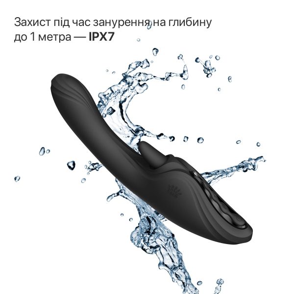 Смарт-вибратор Zalo Ares Obsidian подогрев, 3 мотора, язычок для клитора, стимуляция точки G