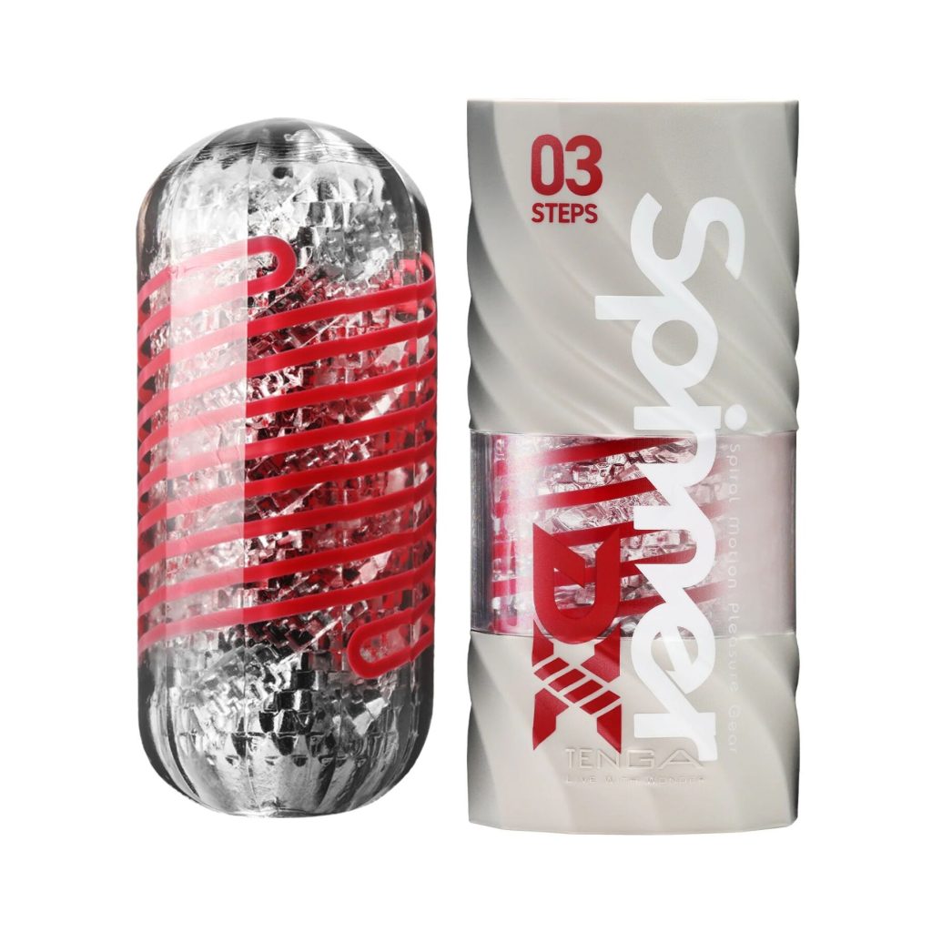 Мастурбатор Tenga Spinner DX 03 Steps, з пружною стимулювальною спіраллю всередині, потужний вплив
