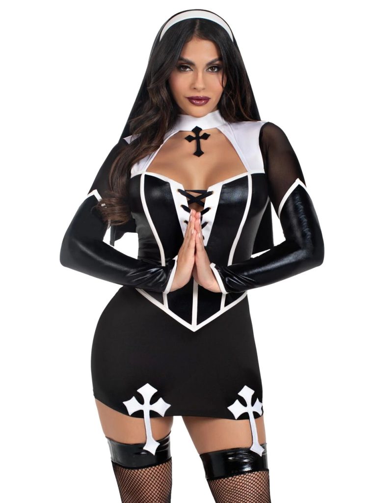 Костюм монашки Leg Avenue Holy Hottie Dress