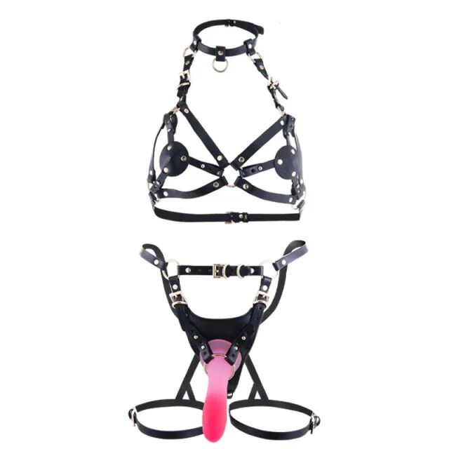 Сбруя зі страпоном LOCKINK SEVANDA Queen Sheba Set with Dildo
