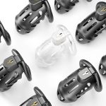 Клітка для пеніса LOCKINK SEVANDA Plastic Penis Chastity Cage, чорна, 3 кільця різних розмірів