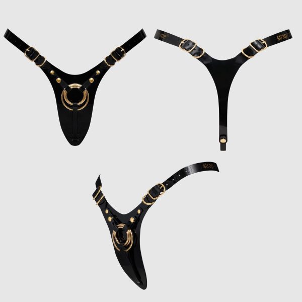 Трусики для страпона Strap-On-Me Leatherette Harness Fabulous - - Glossy
