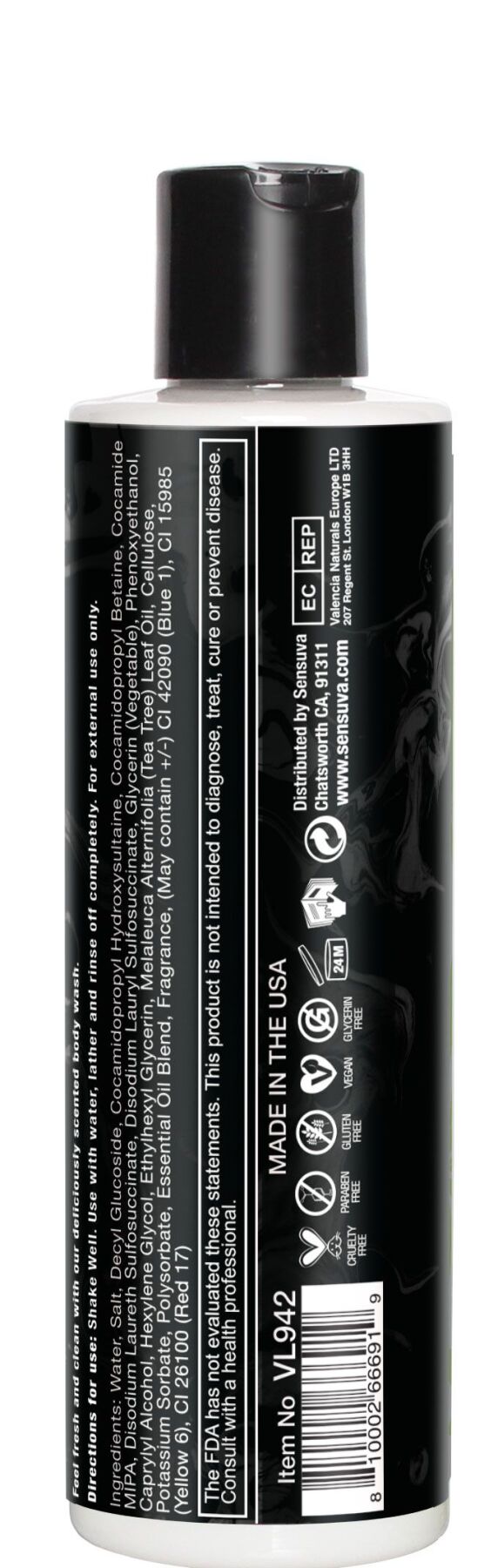 Гель для душа Sensuva Body Wash - Dark Temptation (236 мл)