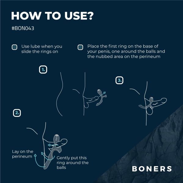 Эрекционное кольцо Boners Triple Cockring