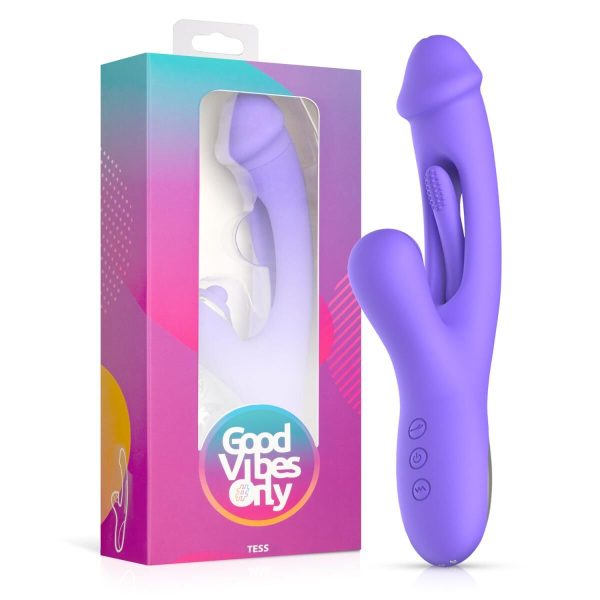 Вибратор-кролик с вагинальным отростком Good Vibes Only – Tess Rabbit Vibrator with G-Spot Stimulator