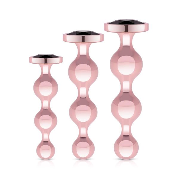 Набор анальных игрушек Rosy - Metal Butt Plug Set 3 Pieces