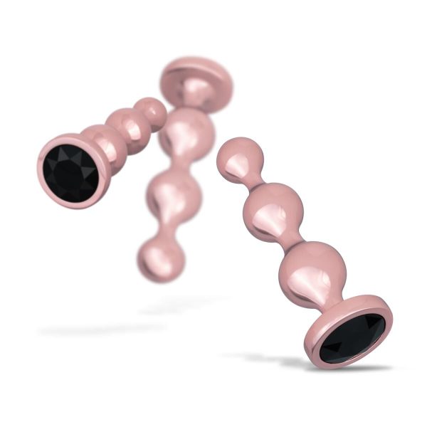Набор анальных игрушек Rosy - Metal Butt Plug Set 3 Pieces