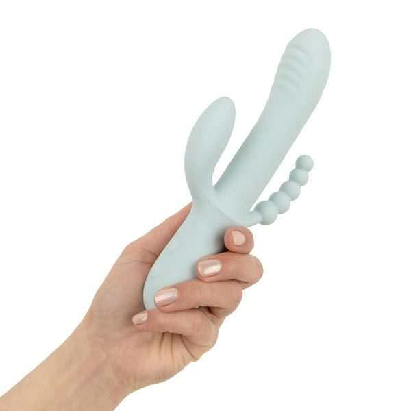 Тройной вибратор Good Vibes Only – SAGE Triple Stimulation Vibe Soft Silicone – манящее движение