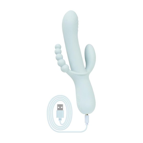 Тройной вибратор Good Vibes Only – SAGE Triple Stimulation Vibe Soft Silicone – манящее движение