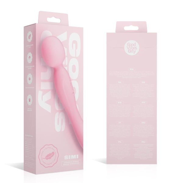 Двусторонний массажер-вибратор Good Vibes Only – SIMI Double-Sided Wand Vibrator Soft Silicone –