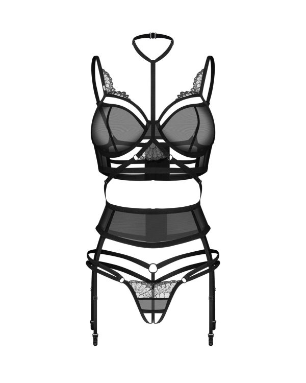 Комплект Obsessive Premisis 3-pcs crotchless set