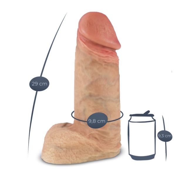 Фаллоимитатор SilexD Premium Real Skin Flesh (11in MODEL 1), без коробки