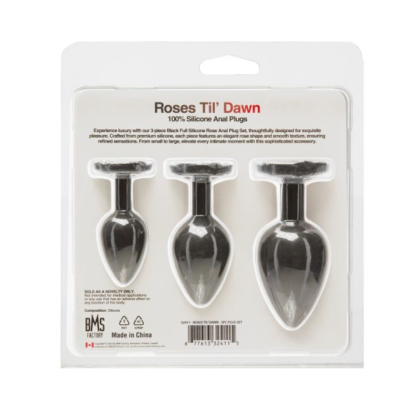 Набор силиконовых анальных пробок BMS Roses Til’ Dawn Silicone Anal Plug Kit Starter Kit