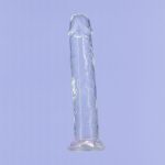 Прозрачный фаллоимитатор на присоске ADDICTION Vertical Dong 9″, вибропуля в подарок
