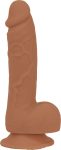 Фалоімітатор ADDICTION Steven 7.5" Silicone Dong Caramel, віброкуля в подарунок