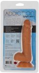 Фалоімітатор ADDICTION Steven 7.5" Silicone Dong Caramel, віброкуля в подарунок