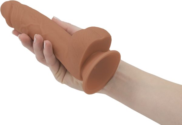 Фалоімітатор ADDICTION Steven 7.5" Silicone Dong Caramel, віброкуля в подарунок