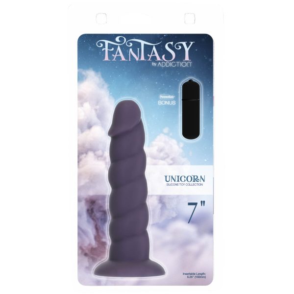 Фаллоимитатор Fantasy by Addiction Unicorn Dildo 7” вибропуля в подарок