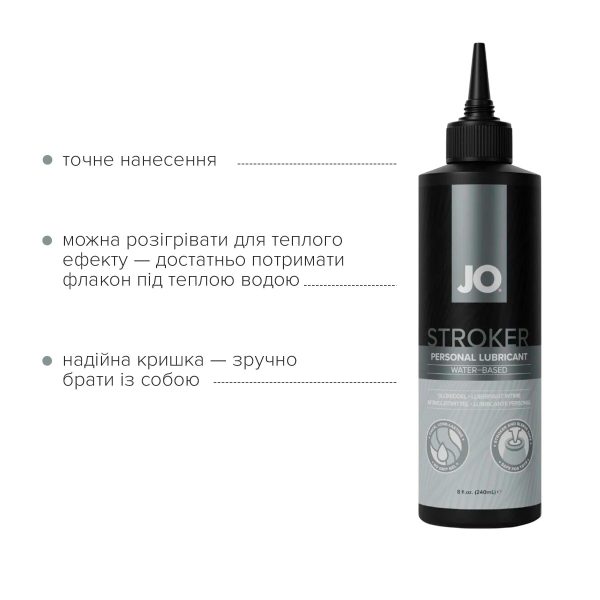 Лубрикант для мастурбаторов JO Stroker Lubricant 240 мл, на водной основе, густой, с аппликатором