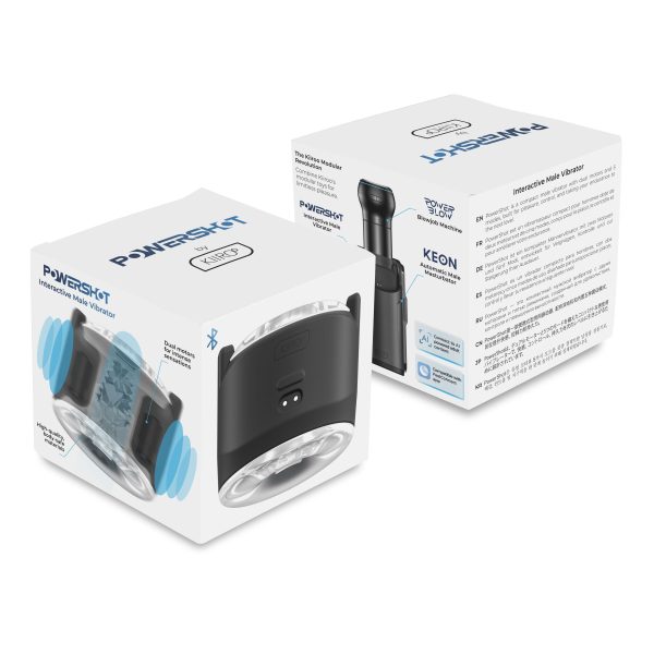 Интерактивный мастурбатор 2в1 с вибрацией KIIROO PowerShot, компактный, 2 вибромотора