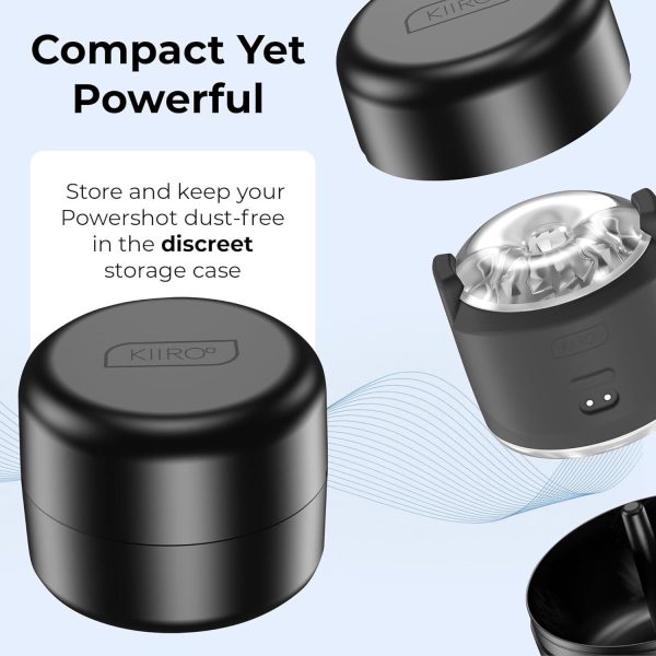 Интерактивный мастурбатор 2в1 с вибрацией KIIROO PowerShot, компактный, 2 вибромотора