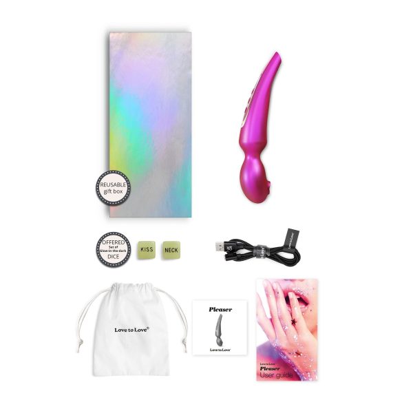 Стимулятор для клитора Love To Love Pleaser Iridescent Berry, эффект постукивания, 5 режимов