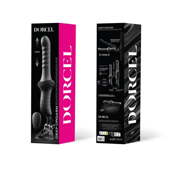 Пульсатор с вибрацией Dorcel Deep Orgasm, 2 независимых мотора, подогрев до 41 °C, пульт ДУ