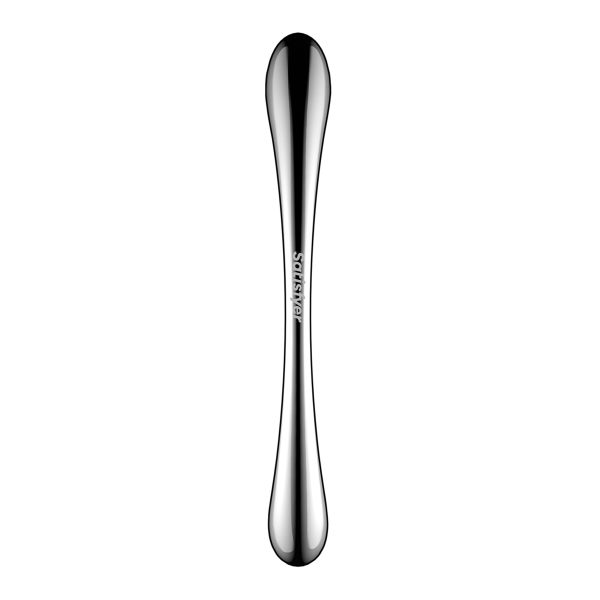Металлический дилдо Satisfyer Cosmic Crest 1, двусторонний, можно нагревать и охлаждать