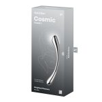 Металлический дилдо Satisfyer Cosmic Crest 1, двусторонний, можно нагревать и охлаждать
