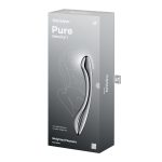 Металлический дилдо Satisfyer Pure Gravity 1, двусторонний, можно нагревать и охлаждать, 939 г