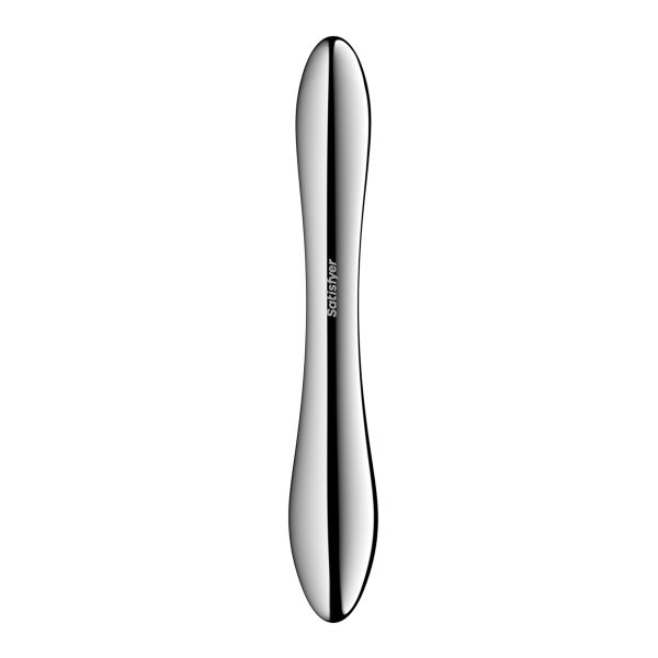 Металлический дилдо Satisfyer Pure Gravity 1, двусторонний, можно нагревать и охлаждать, 939 г