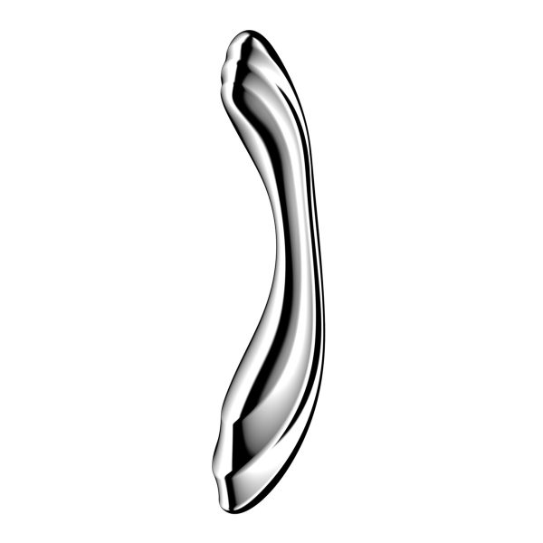 Металевий дилдо Satisfyer Pure Gravity 2, двосторонній, можна нагрівати й охолоджувати, дуже важкий
