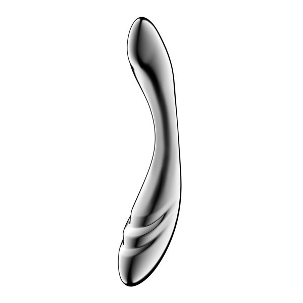 Металлический дилдо Satisfyer Pure Gravity 3, двусторонний, можно нагревать и охлаждать, очень тяжелый