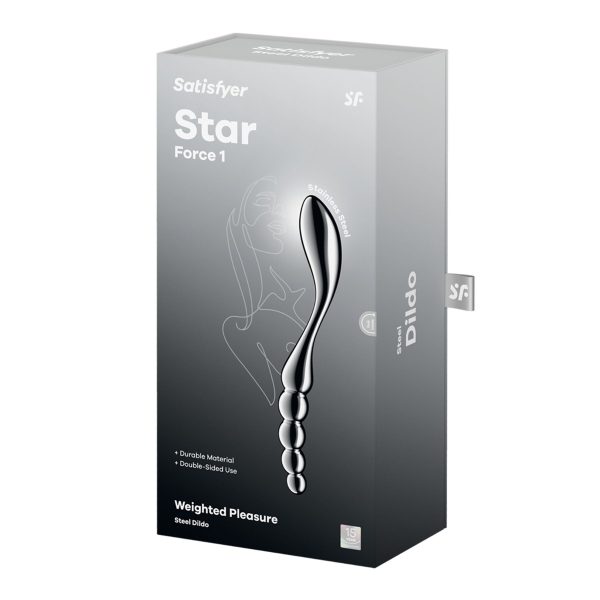 Металлический дилдо Satisfyer Star Force 1, двусторонний, можно нагревать и охлаждать