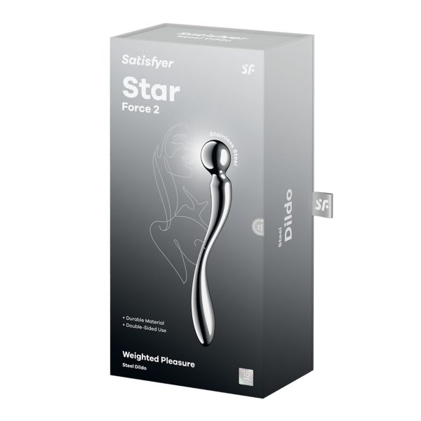 Металевий дилдо Satisfyer Star Force 2, двосторонній, можна нагрівати та охолоджувати