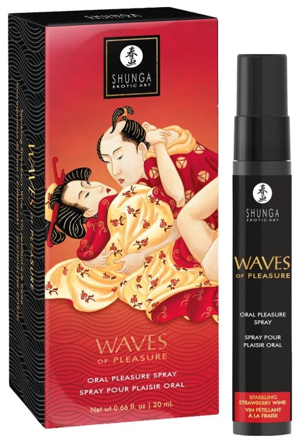 Спрей для посилення слиновиділення Shunga Waves of Pleasure Strawberry Sparkling Wine