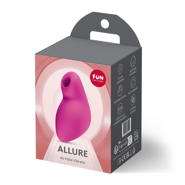 Вакуумный стимулятор с вибрацией Fun Factory Allure Magenta, 11 + 12 режимов работы, перезаряжаемый
