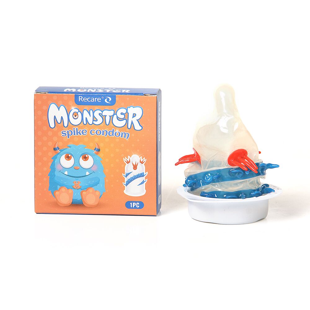 Насадка на член Recare Monster Spike Condom (презерватив с усиками и спиралью шипов)