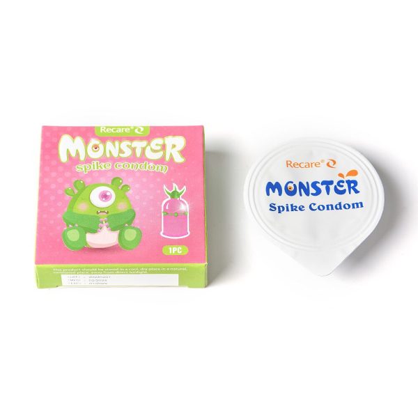 Насадка на член Recare Monster Spike Condom (презерватив с рядом шариков и усиками на кончике)