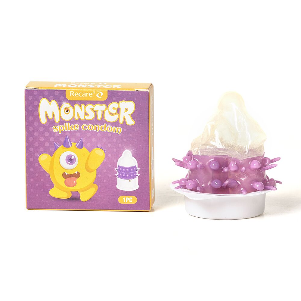 Насадка на член Recare Monster Spike Condom (презерватив с рядами пупырышков и шипов)
