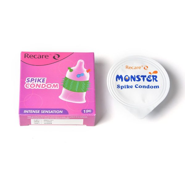 Насадка на член Recare Spike Condom (презерватив с шариками и рядами шипов)