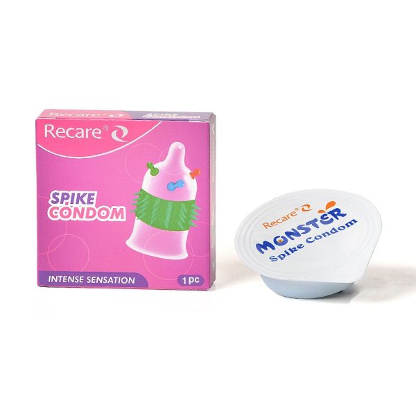 Насадка на член Recare Spike Condom (презерватив с шариками и рядами шипов)