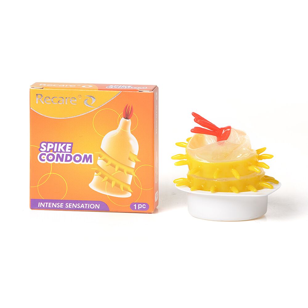 Насадка на член Recare Spike Condom (презерватив з вусиками та спіраллю шипів)