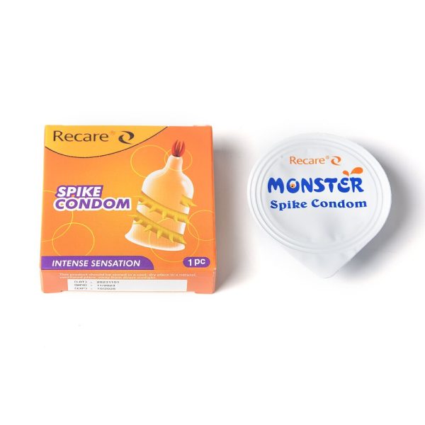 Насадка на член Recare Spike Condom (презерватив с усиками и спиралью шипов)