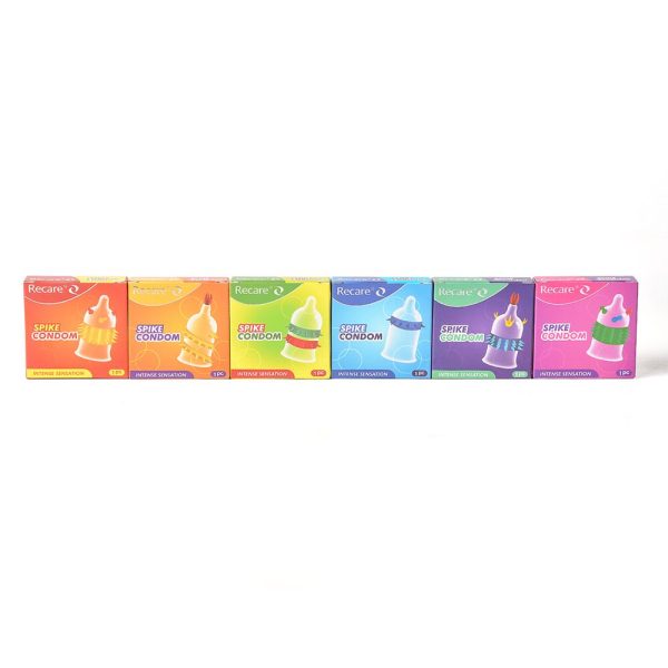 Насадка на член Recare Spike Condom (презерватив з вусиками та спіраллю шипів)