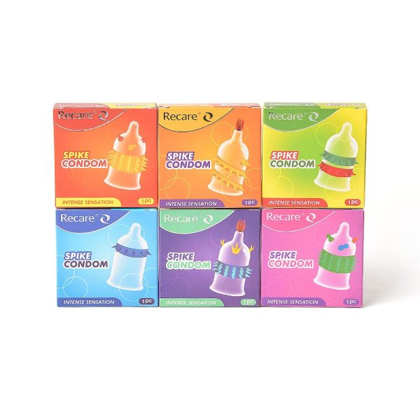 Насадка на член Recare Spike Condom (презерватив з вусиками та спіраллю шипів)