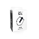 Кляп силіконовий Art of Sex - Balls, екошкіра