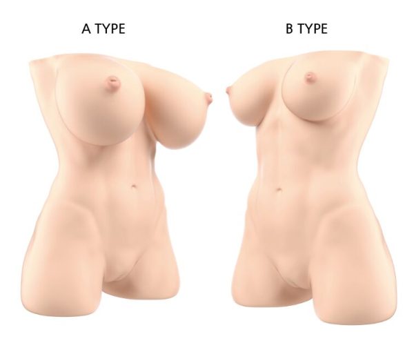 Мастурбатор-торс Naked Factory JESSICA A TYPE, большая грудь, очень реалистичный, сквозной